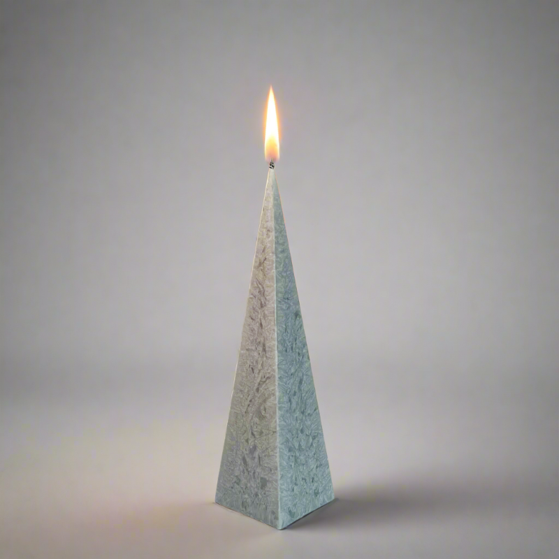 Crystalwax-Pyramid-candle-24cm-Grey