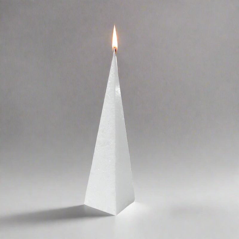Crystalwax-Pyramid-candle-24cm-White