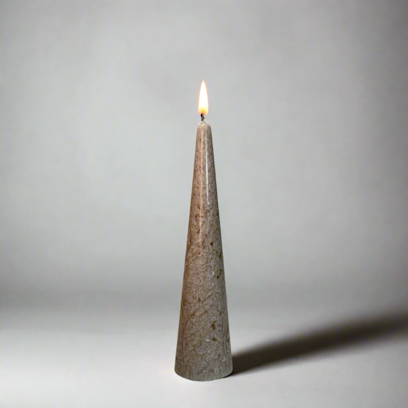 Crystalwax-Tiwa-cone-candle-24cm-Sand