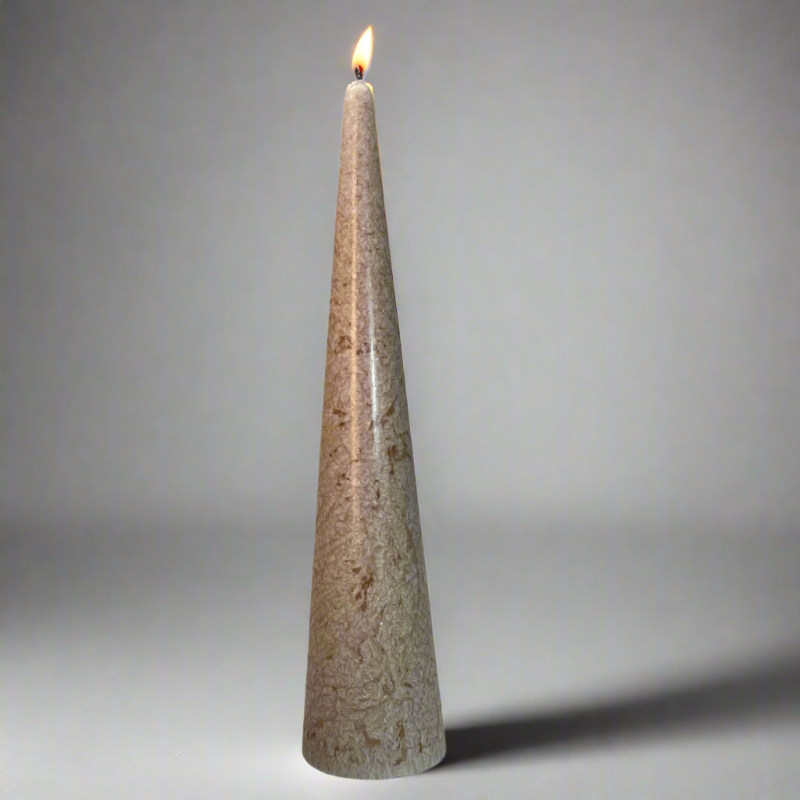 Crystalwax-Tiwa-cone-candle-30cm-Sand