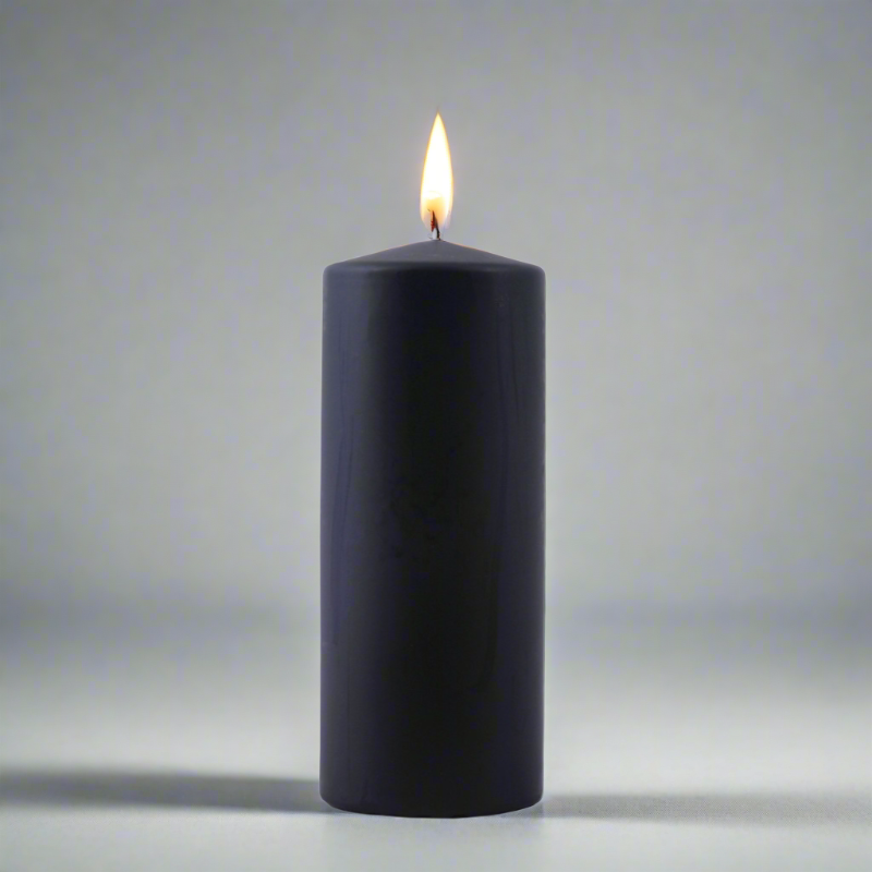 Dipped-pillar-candle-7x18cm-black