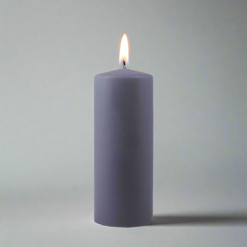 Dipped-pillar-candle-7x18cm-grey