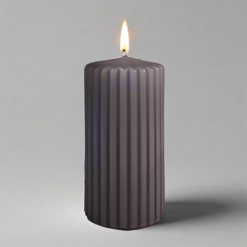 Grooved-pillar-candle-6x12-heather
