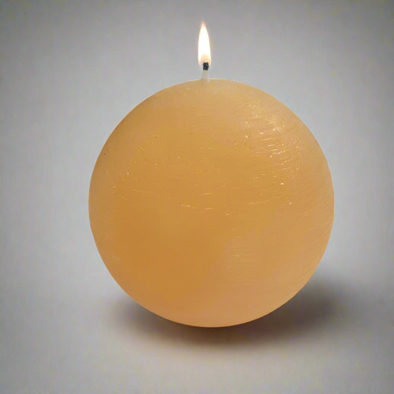 Rustic-ball-candle-peach