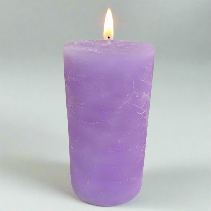 Rustic-candle-10x19-Lilac