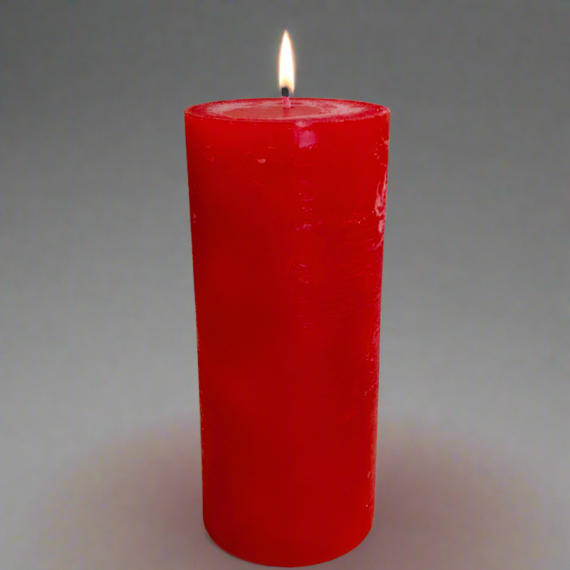 Rustic-candle-10x19-Red