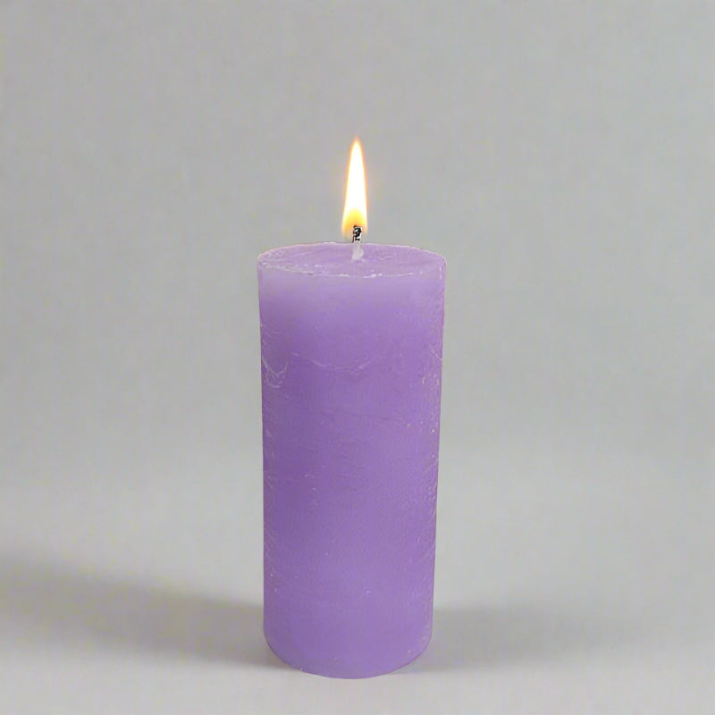 Rustic-candle-5.5x12-Lilac