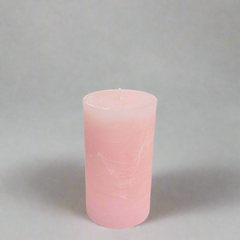 Rustic-candle-5.5x12-Rose