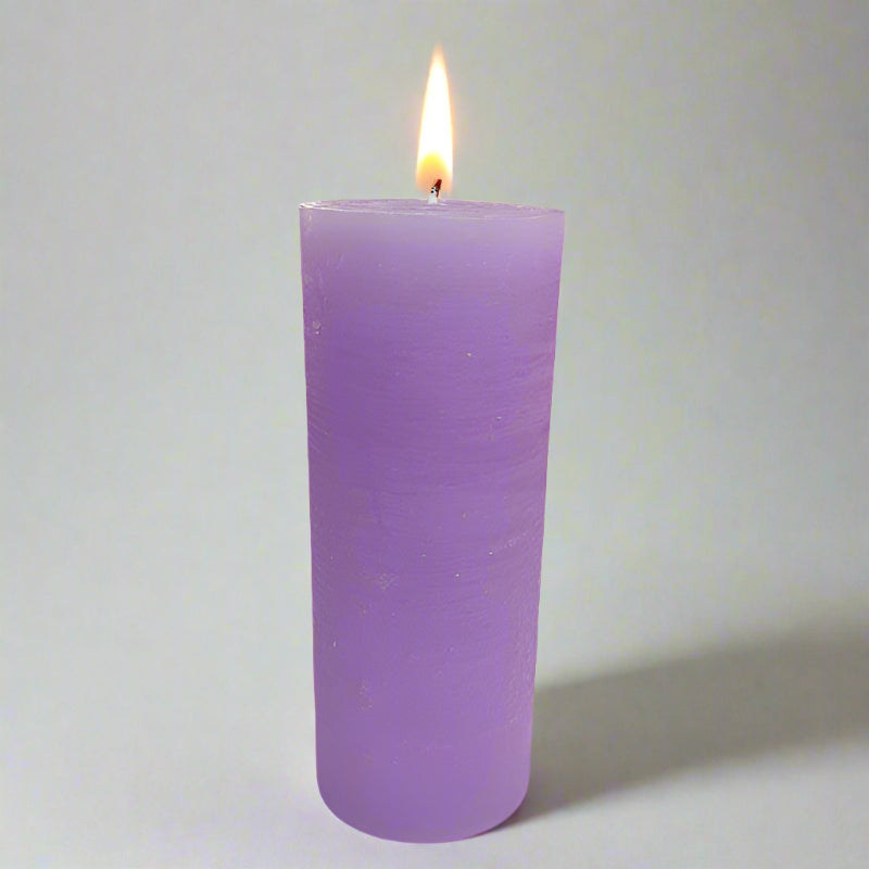Rustic-candle-7x17-Lilac