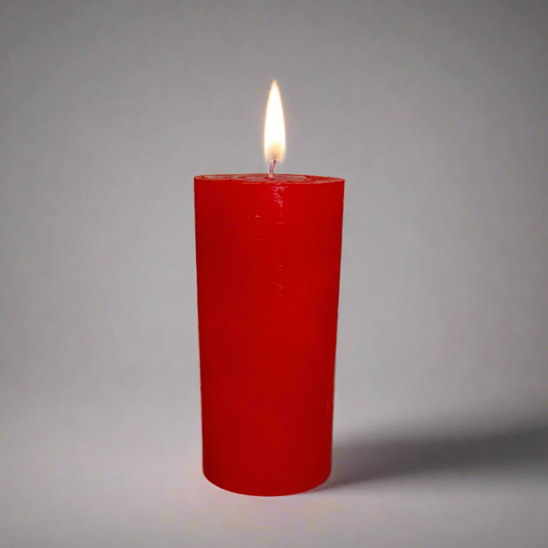 Rustic-candle-8x14-Red