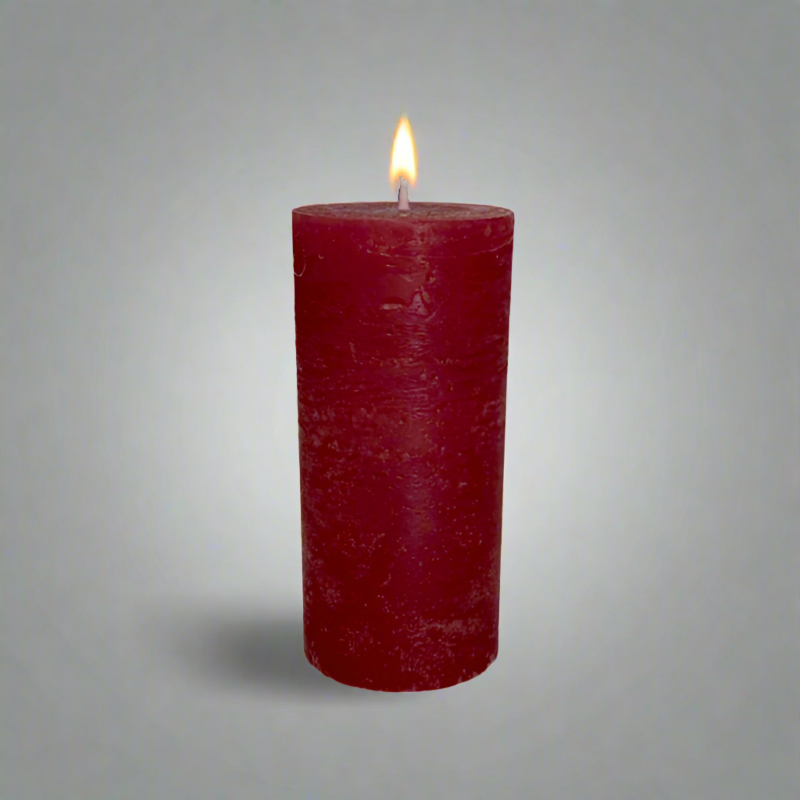Rustic-candle-8x14-Ruby