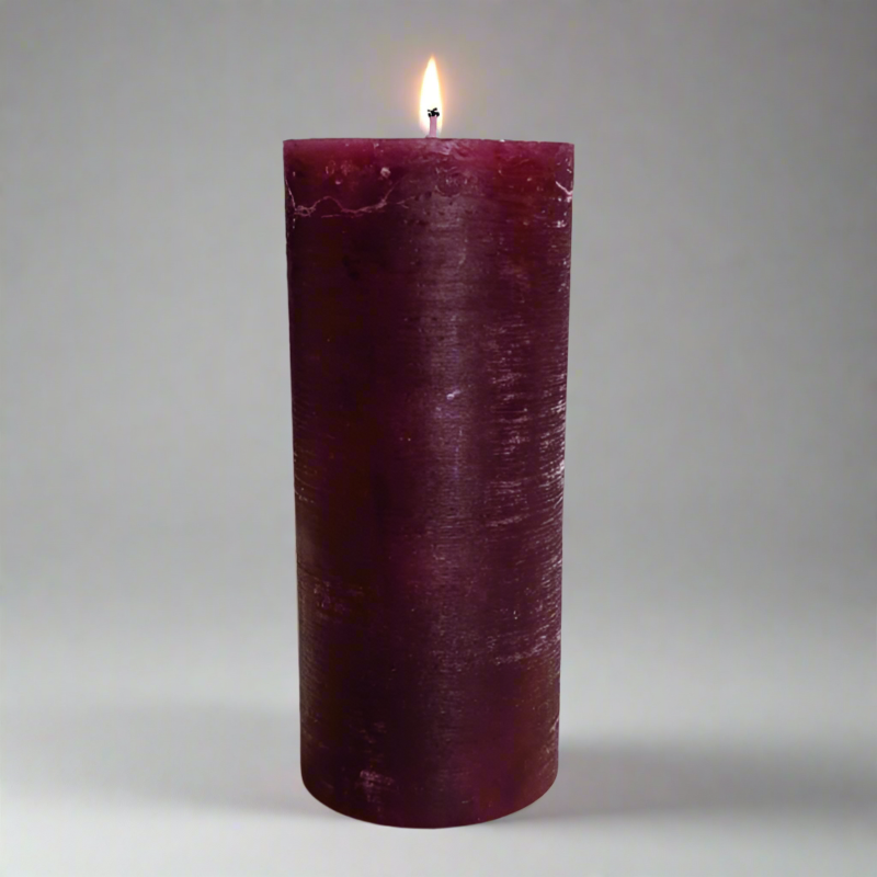 Rustic-candle-8x19-Berry