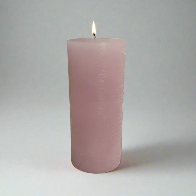Rustic-candle-8x19-Dustypink
