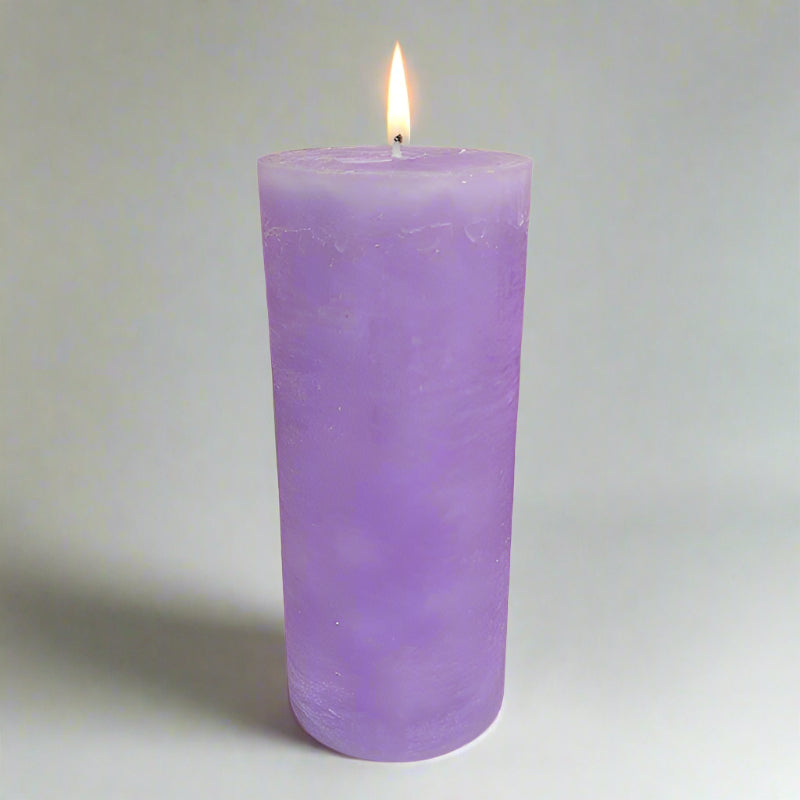Rustic-candle-8x19-Lilac