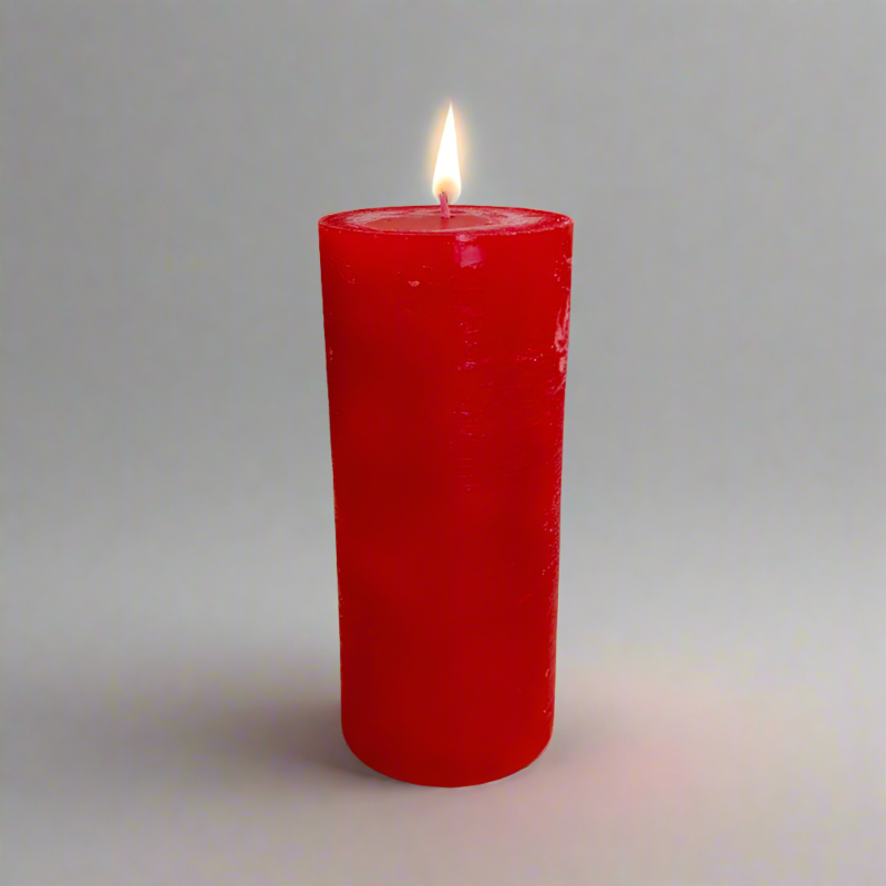 Rustic-candle-8x19-Red