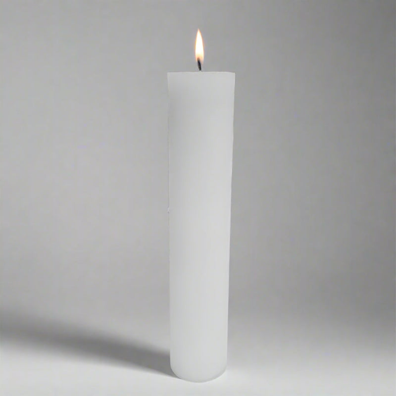 Rustic-candle-8x40-white
