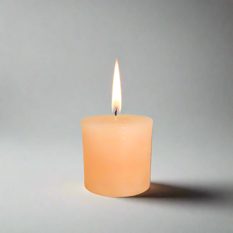 Rustic-candle-8x8-Peach