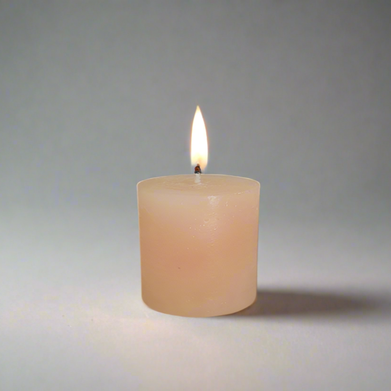 Rustic-candle-8x8-Salmon