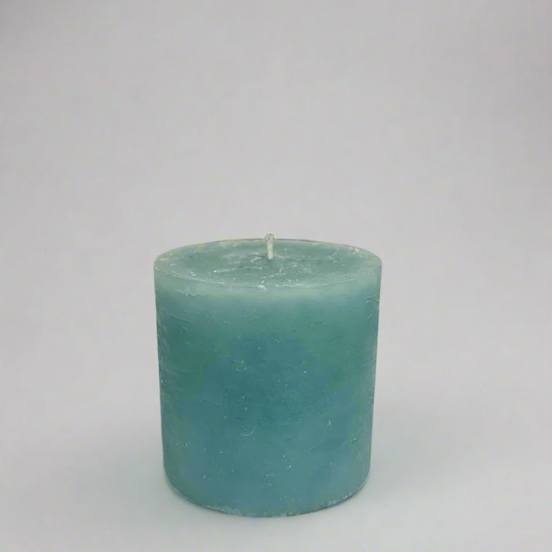 Rustic-candle-8x8-Turquoise