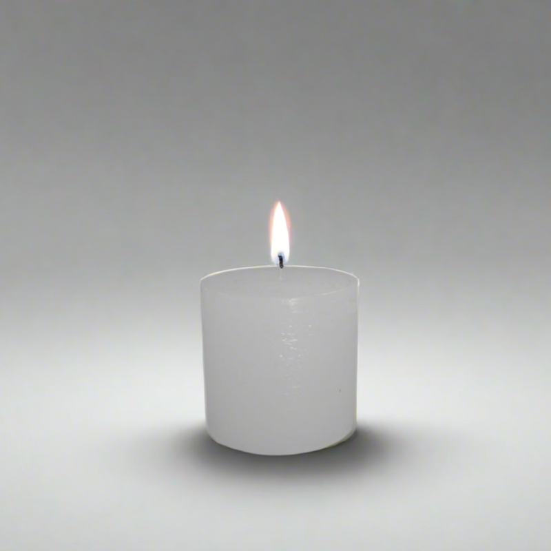 Rustic-candle-8x8-White