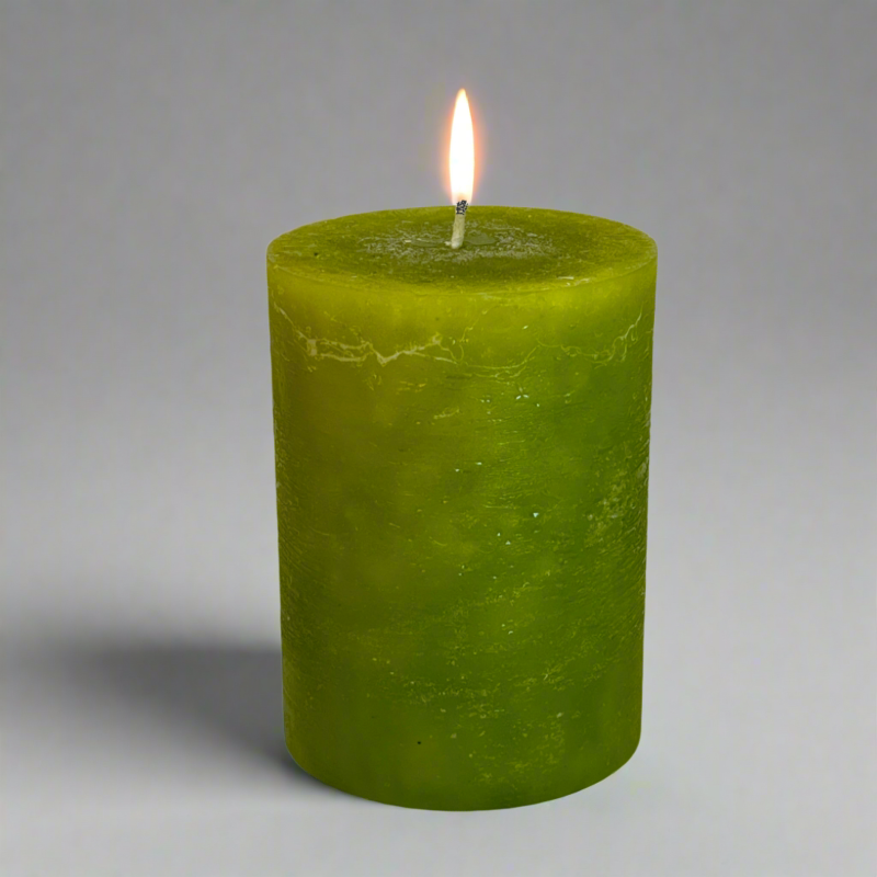 Rustic-pillar-candle-10x14-Olive