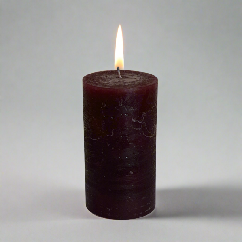 Rustic-pillar-candle-7x12-Berry