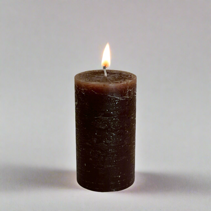 Rustic-pillar-candle-7x12-Brown