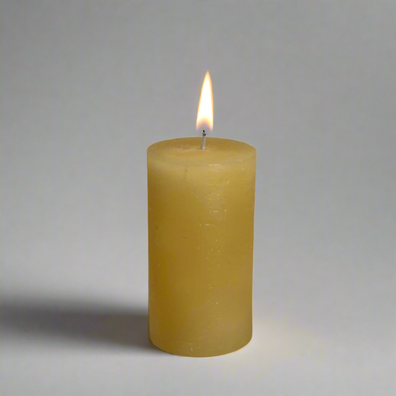 Rustic-pillar-candle-7x12-Honey