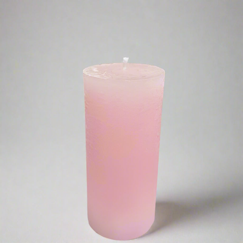 Rustic-pillar-candle-7x12-Rose