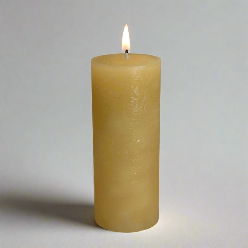 Rustic-pillar-candle-7x17-Honey