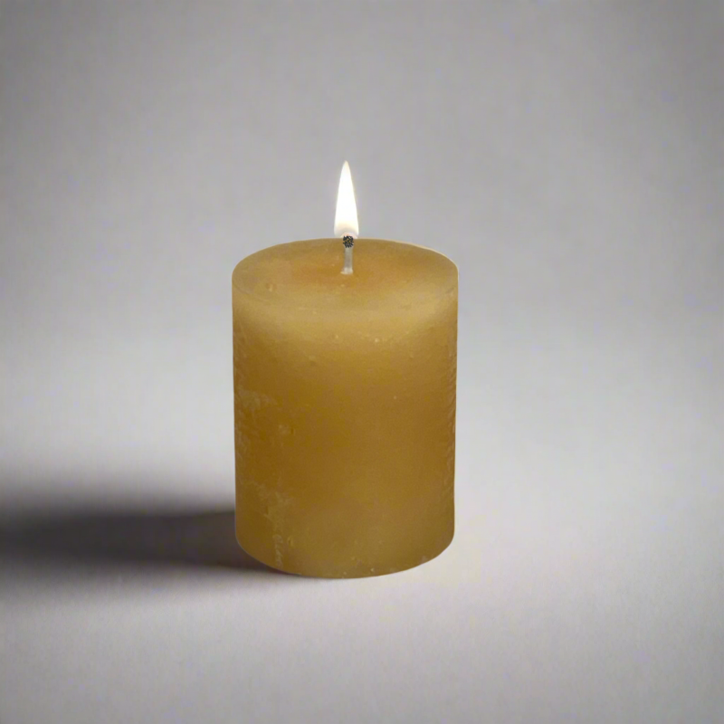 Rustic-pillar-candle-7x8-Honey