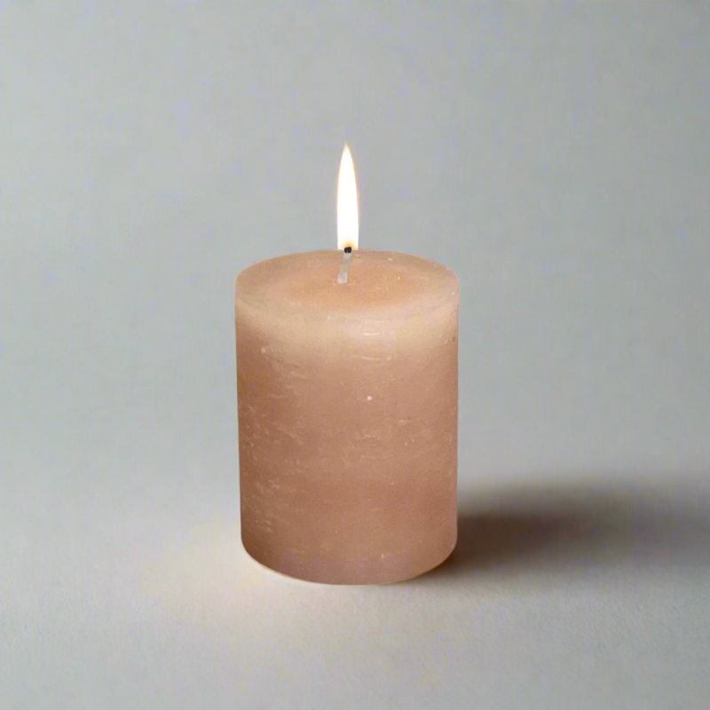 Rustic-pillar-candle-7x8-Salmon