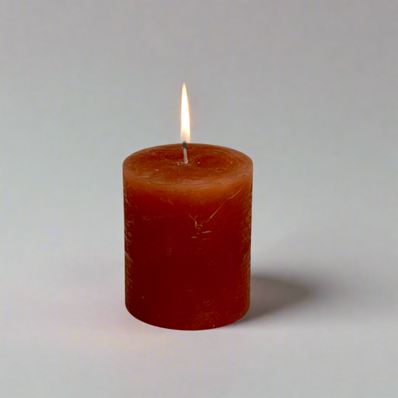 Rustic-pillar-candle-7x8-Terracotta