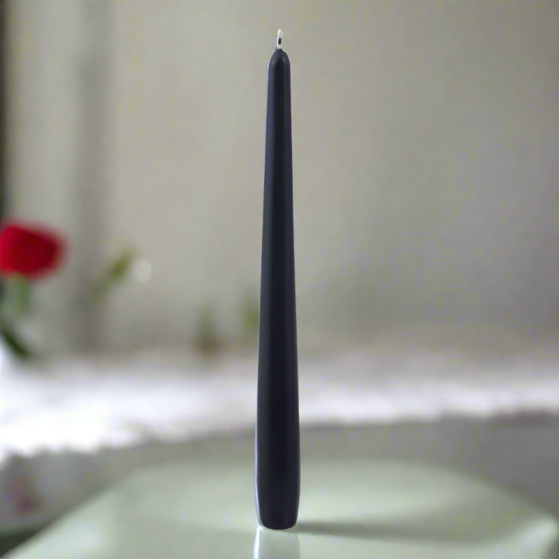 Taper dinner candle 24cm - Black