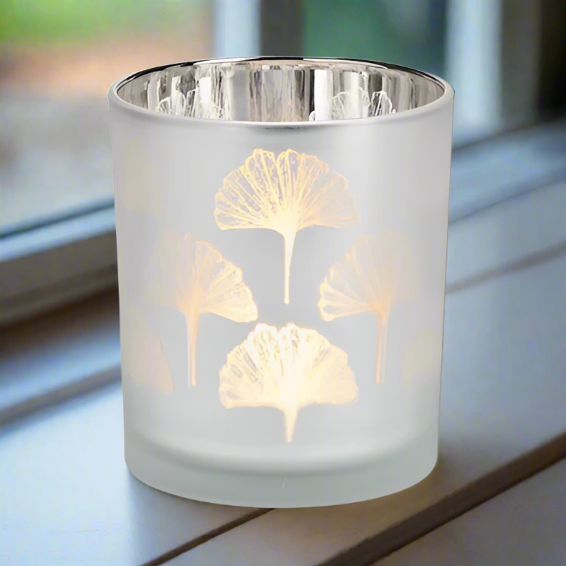 glassholder-ginkgo-white-silver