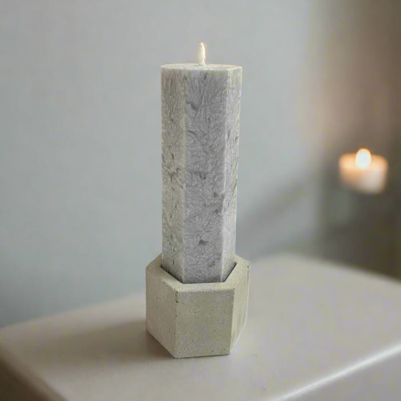 Hexagon Concrete Candle Holder