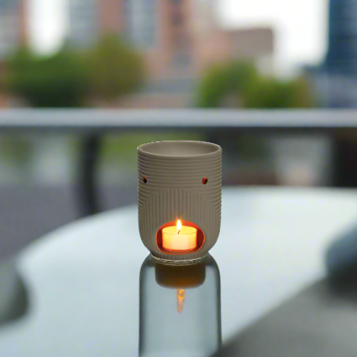 wax-burner-ceramic-12cm-khaki
