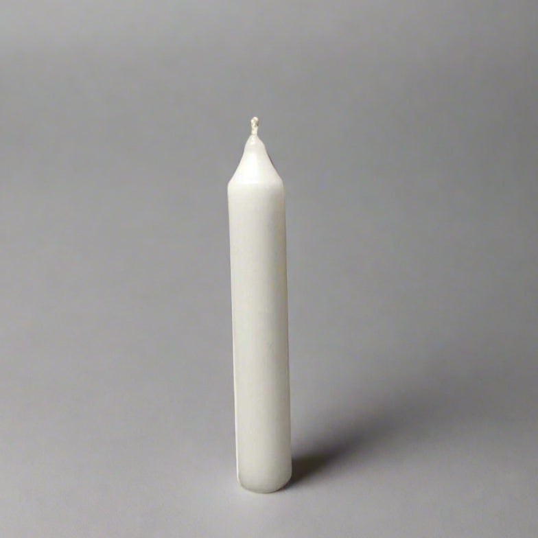White dinner candle shabbat