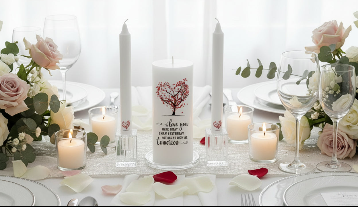 Customised Wedding Candles
