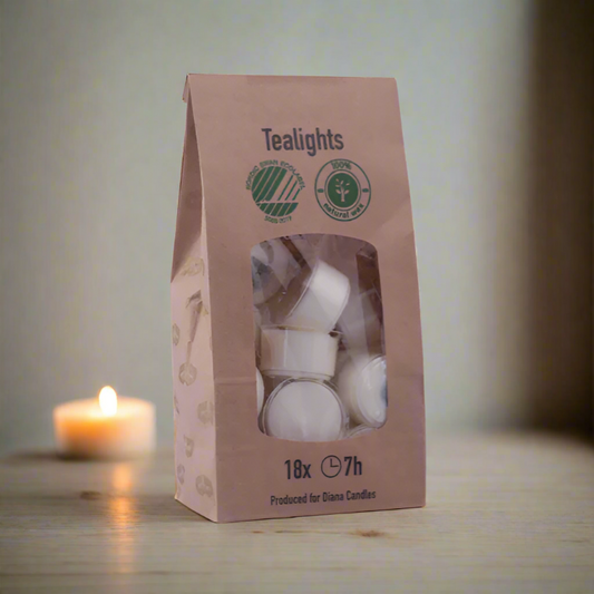 18 Tealights-clear cup
