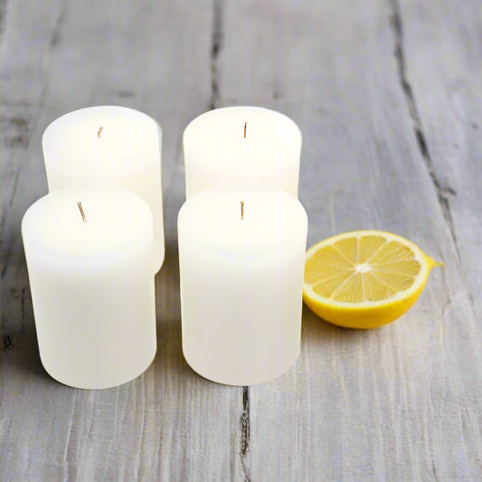 4_citronella_votive_candles with lemon slice