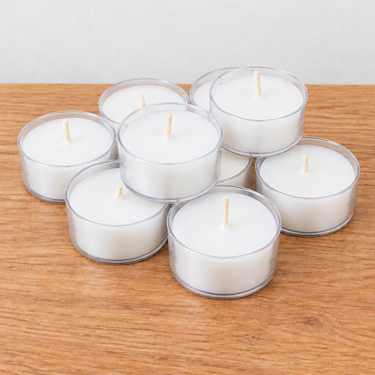 9 clear cup tealights 6 hours burning time 6h