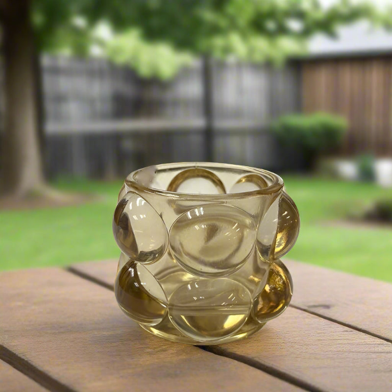 Amber-bubble-glass-holder