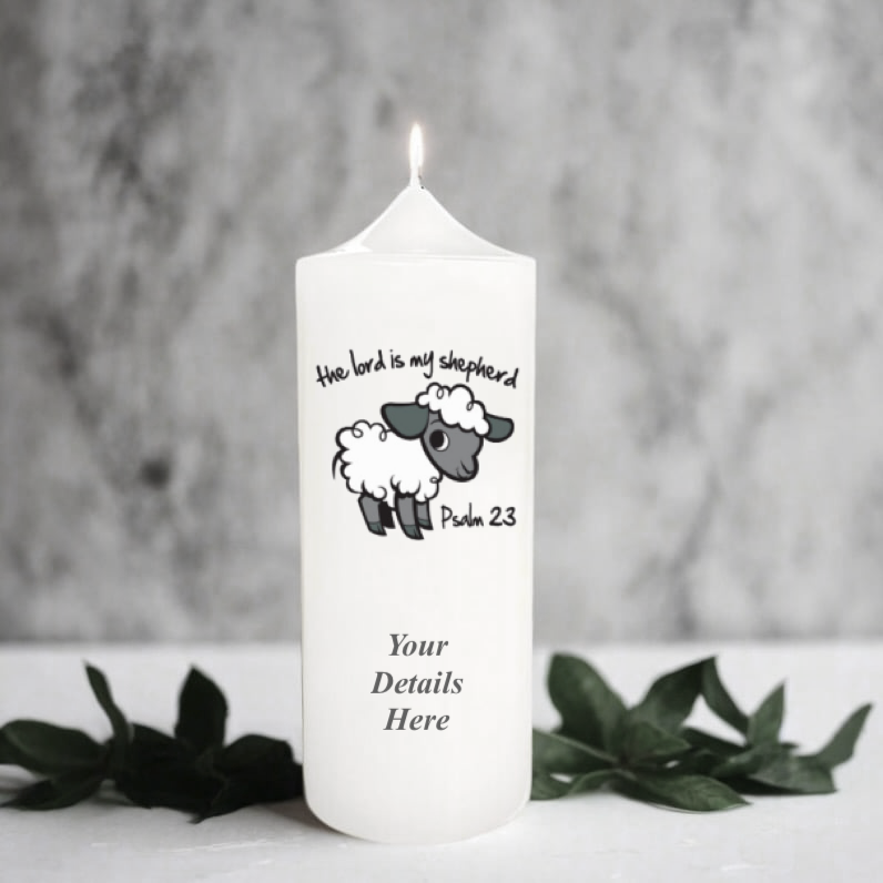 Candle Psalm 23 - Customised