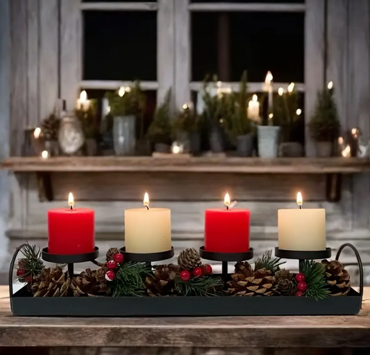 Metal Advent Holder for 4 Candles