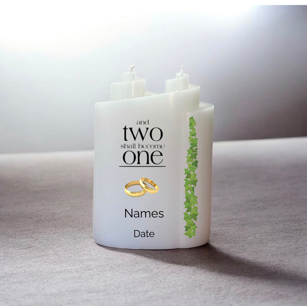 Wedding Candle Design "Ivy" - 2 wicks