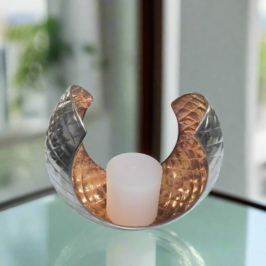 Candleholder-Halfmoon-silver-copper