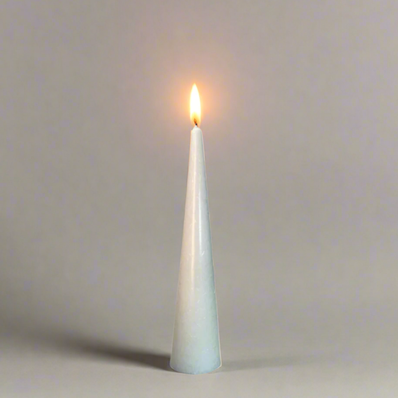 Crystalwax-Tiwa-cone-candle-24cm-White