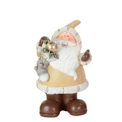 Decorative Santa Figurine 2 with Christmas Accessories