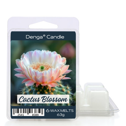 Denga Candle Cactus Blossom wax melts packaging on a white background